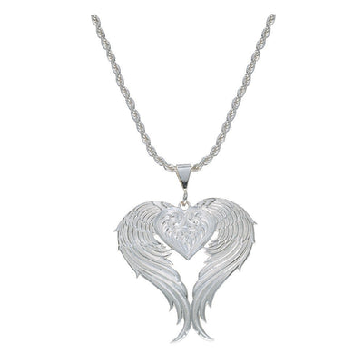 Montana Silversmith Angel Heart Silver Necklace Style NC1129- Premium Ladies Accessories from Montana Silversmith Shop now at HAYLOFT WESTERN WEARfor Cowboy Boots, Cowboy Hats and Western Apparel