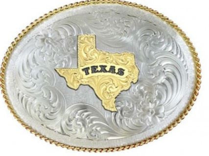 MONTANASILVERSMITHS シルバープレート バックル Texas Texas 1836 Attitude Belt Buckle | Montana Silversmiths