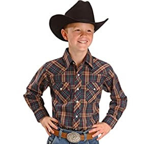 Wrangler Boys' Assorted Plaid Western Shirt Style 201WAAL- Premium Boys Shirts from Wrangler Shop now at HAYLOFT WESTERN WEARfor Cowboy Boots, Cowboy Hats and Western Apparel