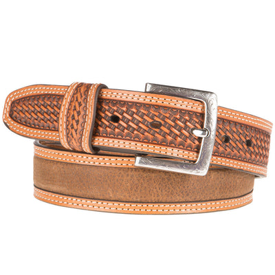 MF Western Ariat Mens Distressed Medium Brown Croc Belt Style A1032044- Premium MENS ACCESSORIES from MF Western Shop now at HAYLOFT WESTERN WEARfor Cowboy Boots, Cowboy Hats and Western Apparel