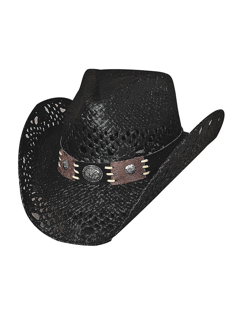 Bullhide Fashion Straw Hat Pure Country Black Style 2534BL display picture 2
