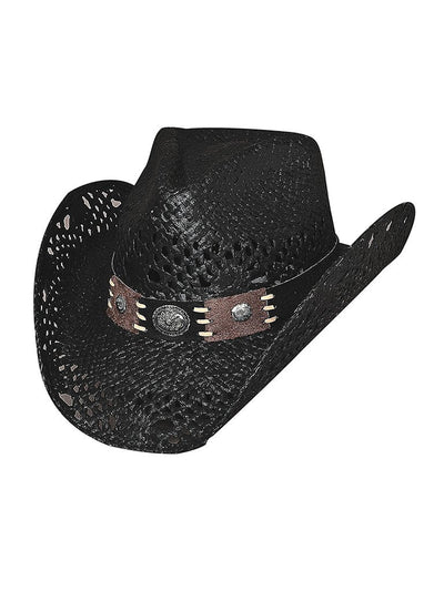 Bullhide Fashion Straw Hat Pure Country Black Style 2534BL- Premium Ladies Hats from Monte Carlo/Bullhide Hats Shop now at HAYLOFT WESTERN WEARfor Cowboy Boots, Cowboy Hats and Western Apparel