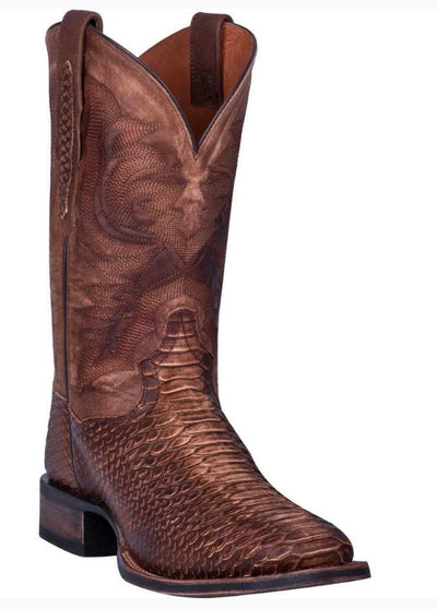 Dan Post Men's Brown Snake Skin Square Toe Boots Style DP4526- Premium Mens Boots from Dan Post Shop now at HAYLOFT WESTERN WEARfor Cowboy Boots, Cowboy Hats and Western Apparel