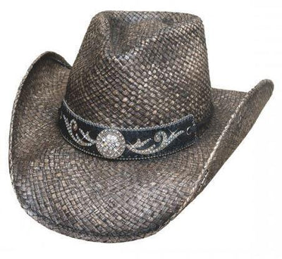 Bullhide Tennessee River Black Straw Cowgirl Hat Style 2794BL- Premium Ladies Hats from Monte Carlo/Bullhide Hats Shop now at HAYLOFT WESTERN WEARfor Cowboy Boots, Cowboy Hats and Western Apparel
