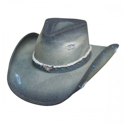 Bullhide Silver Wings Womens Denim Cowgirl Hat Style 2828- Premium Ladies Hats from Monte Carlo/Bullhide Hats Shop now at HAYLOFT WESTERN WEARfor Cowboy Boots, Cowboy Hats and Western Apparel