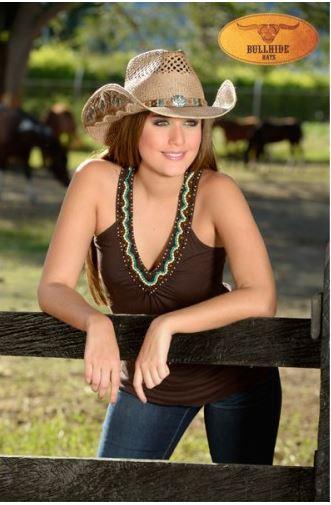 Bullhide From the Heart Straw Cowgirl Hat Style 2836 display picture 1