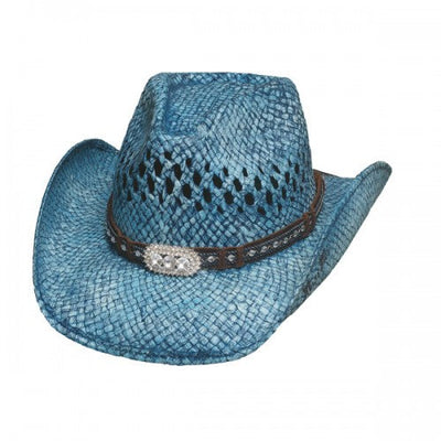 Bullhide Wild And Blue Straw Cowgirl Hat Style 2841- Premium Ladies Hats from Monte Carlo/Bullhide Hats Shop now at HAYLOFT WESTERN WEARfor Cowboy Boots, Cowboy Hats and Western Apparel