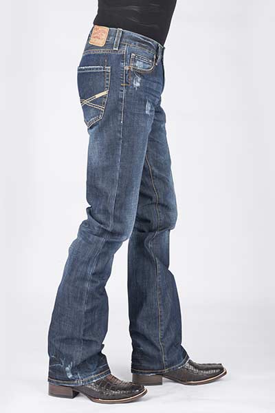Stetson Mens Dark Wash Bootcut Jeans Style 11-004-1014-3000 display picture 2