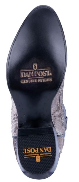 Dan Post Men's DP3036 Western Boot - Genuine Python Skin Foot With Removable Orthotic
