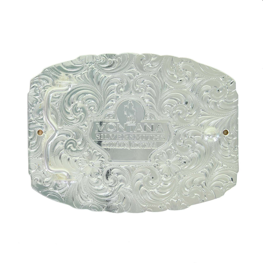 MONTANA SILVERSMITHS SILVER BELT BUCKLE, online LEMHI C. FAIR!