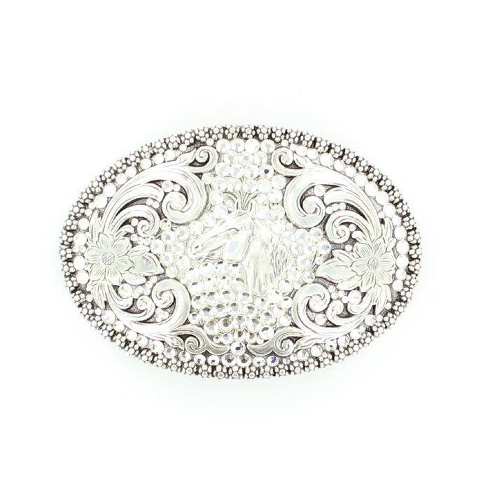 MF Western Nocona Rhinestone Horse Ladies Belt Buckle Style 37536 ...