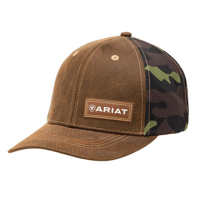 MF Western Ariat Men's Oil Skin Camo Fabric Back Cap Brown Style A300000402- Premium Mens Hats from MF Western Shop now at HAYLOFT WESTERN WEARfor Cowboy Boots, Cowboy Hats and Western Apparel