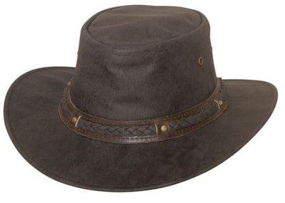 Bullhide Hobart Crushable Leather Hat Style 4079DBR- Premium Mens Hats from Monte Carlo/Bullhide Hats Shop now at HAYLOFT WESTERN WEARfor Cowboy Boots, Cowboy Hats and Western Apparel
