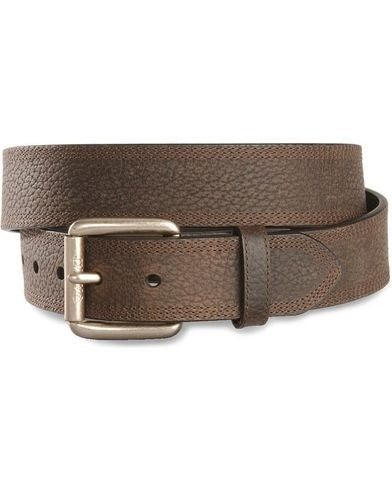 thumbnail image 2 of Ariat Men's Dark Brown Triple Stitch Leather Belt - 1.5" Western Work Belt A10004630 2 of 5