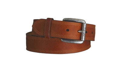 MF Western Ariat Western Mens Belt Work Triple Stitch Brown Sunshine Style A10004632- Premium MENS ACCESSORIES from MF Western Shop now at HAYLOFT WESTERN WEARfor Cowboy Boots, Cowboy Hats and Western Apparel