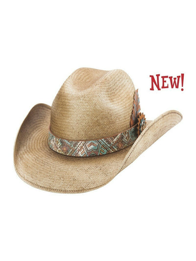 Bullhide Southwest Love Straw Western Cowboy Hat Style 5062PE- Premium Ladies Hats from Monte Carlo/Bullhide Hats Shop now at HAYLOFT WESTERN WEARfor Cowboy Boots, Cowboy Hats and Western Apparel