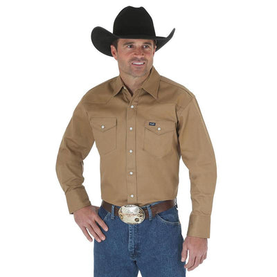 Wrangler Men's Rawhide Work Shirt Style MS71519- Premium Mens Shirts from Wrangler Shop now at HAYLOFT WESTERN WEARfor Cowboy Boots, Cowboy Hats and Western Apparel