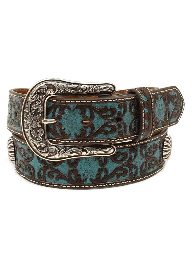 Western Concho Silver Color Turquoise Color Western Wear Belt Small/Medium ARIAT- Women main image 2
