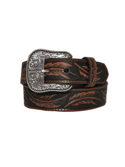 MF Western Ariat Mens Brown Feather Genuine Leather Belt Style A1029608 MENS ACCESSORIES from MF Western