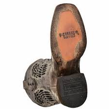 Corral Brown Black Wing And Cross Square Toe Style A1197