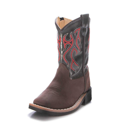 Old West Toddler Boys Red Lightening Western Boots Style BSI1868- Premium Boys Boots from Old West/Jama Boots Shop now at HAYLOFT WESTERN WEARfor Cowboy Boots, Cowboy Hats and Western Apparel