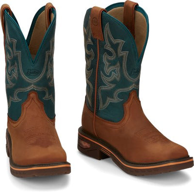 Justin Resistor Round Toe Western Boots Style CR4009 Mens Boots from JUSTIN BOOT COMPANY