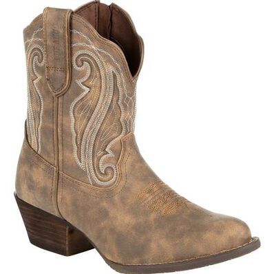 DURANGO CRUSH WOMEN'S DISTRESSED SHORTIE WESTERN BOOT STYLE DRD0372- Premium Ladies Boots from Durango Shop now at HAYLOFT WESTERN WEARfor Cowboy Boots, Cowboy Hats and Western Apparel
