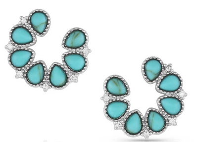 MONTANA SILVERSMITH LUCKY SEVEN TURQOISE EARRING STYLE ER5291- Premium Ladies Accessories from Montana Silversmith Shop now at HAYLOFT WESTERN WEARfor Cowboy Boots, Cowboy Hats and Western Apparel