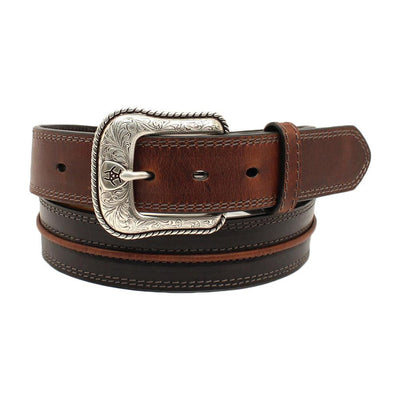 MF Western Ariat Dark Brown Leather Belt Style A10356107 MENS ACCESSORIES from MF Western