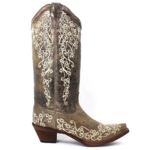 Brown corral boots best sale