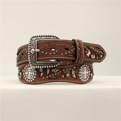 MF Western Ladies Ariat Scalloped Conchos Western Belts Style A1513030- Premium Ladies Accessories from MF Western Shop now at HAYLOFT WESTERN WEARfor Cowboy Boots, Cowboy Hats and Western Apparel