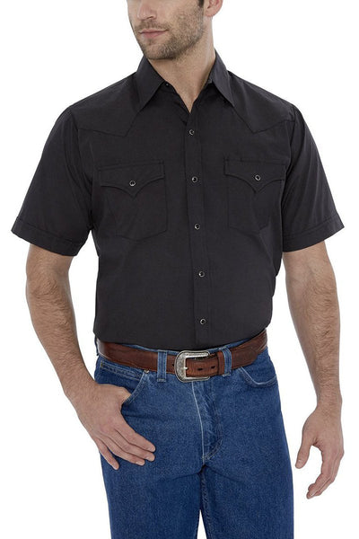 Ely Mens Short Sleeve Solid Western Shirt Style 15201605- Premium Mens Shirts from Ely Shop now at HAYLOFT WESTERN WEARfor Cowboy Boots, Cowboy Hats and Western Apparel