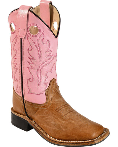 Jama Girls  Pink Cowgirl Square Toe Boots Style BSC1839- Premium Girls Boots from Old West/Jama Boots Shop now at HAYLOFT WESTERN WEARfor Cowboy Boots, Cowboy Hats and Western Apparel