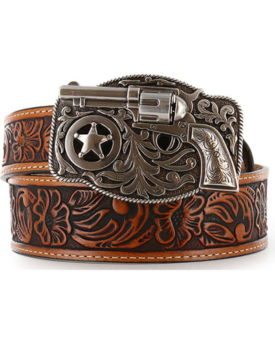 Leegin Justin Kids Tooled Leather Belt Style C30124- Premium Boys Accessories from Leegin/Brighton Shop now at HAYLOFT WESTERN WEARfor Cowboy Boots, Cowboy Hats and Western Apparel