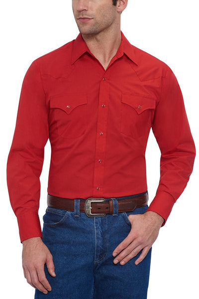 Ely Mens Long Sleeve Solid Western Shirt Style 15201905 Mens Shirts from Ely