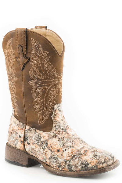 Roper Little Kids Brown Multi Floral Glitter Vamp Claire Boots Style 09-018-1903-2136 BR- Premium Girls Boots from Roper Shop now at HAYLOFT WESTERN WEARfor Cowboy Boots, Cowboy Hats and Western Apparel