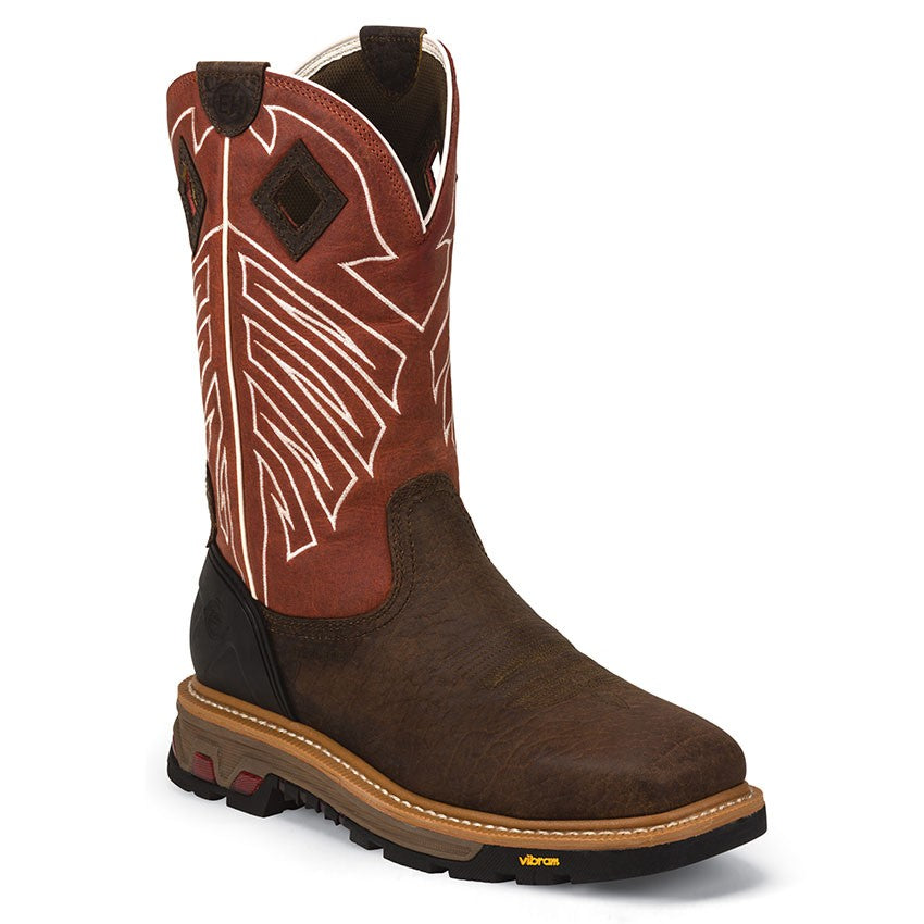 Justin Mens Waterproof Steel Toe Work Boots Style WK2115